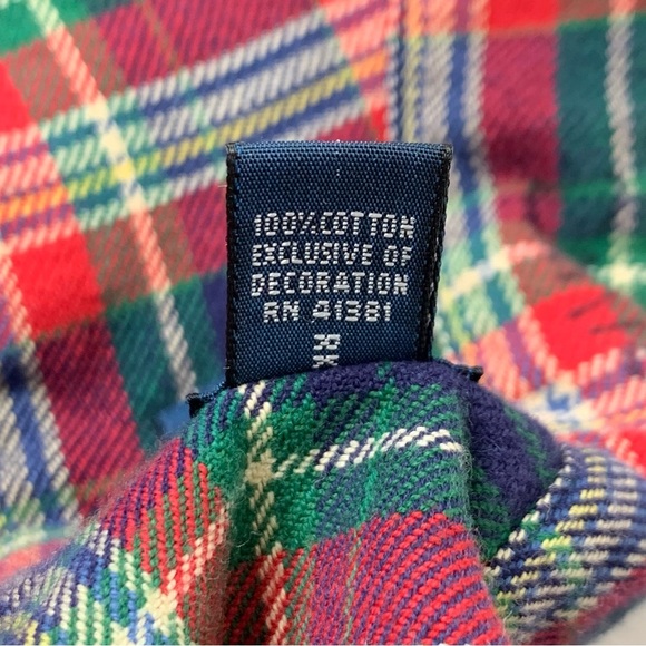 RALPH LAUREN Sz XL Red Tartan Plaid Flannel Classic Fit Button Down L/S Shirt - Picture 9 of 11